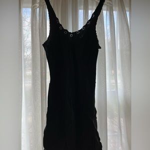 Banan Republic Y2K Black Eyelet Dress